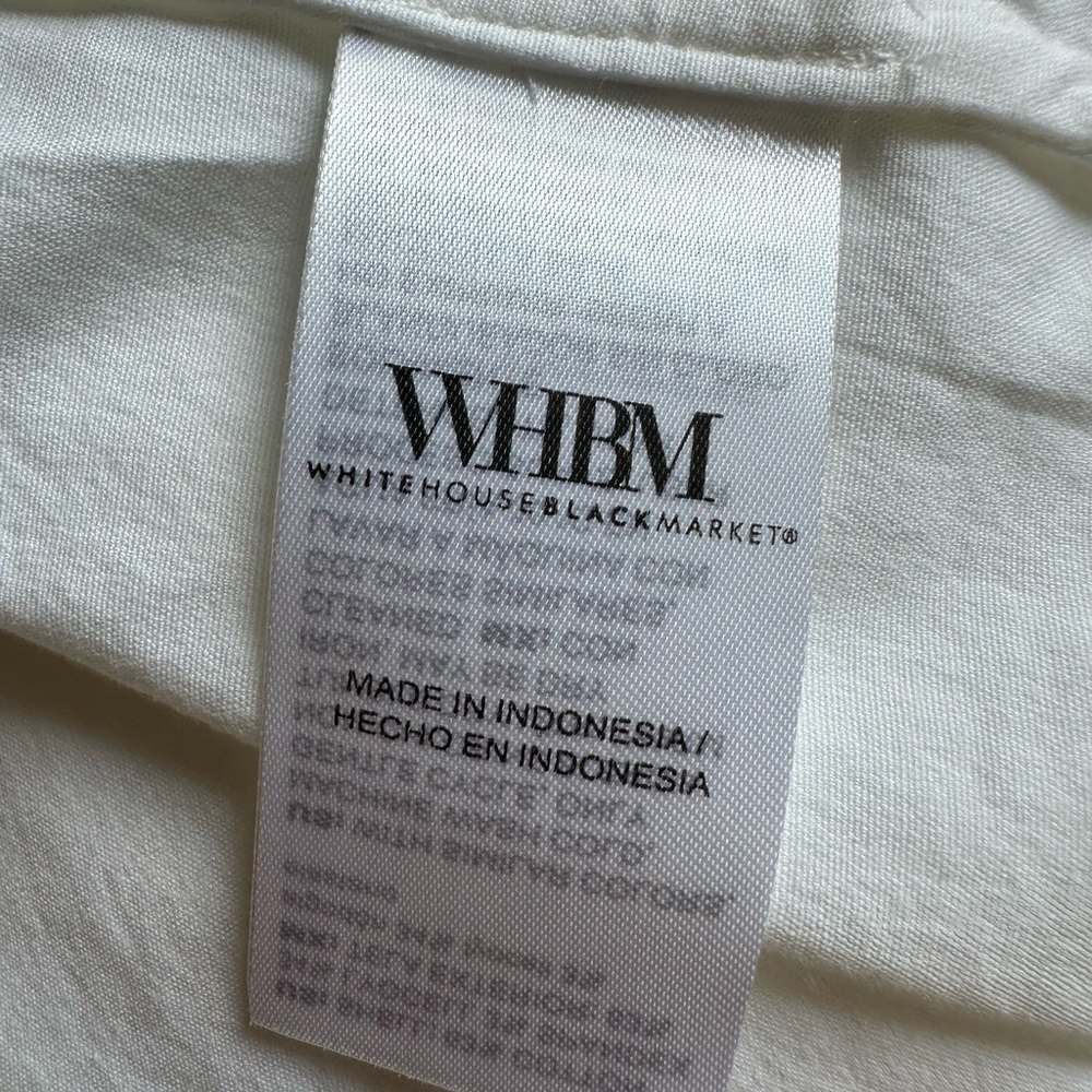 WHBM Poplin Stretch White Oxford Button Down Shirt Sz 2 - Picture 6 of 7